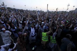 islam. anti christian protest.pakistan