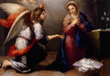 الملاك جبرايل يبشر العذراء مريم/أَلرُّوحُ القُدُسُ يَحِلُّ عَلَيْكِ، وقُدْرَةُ العَلِيِّ تُظَلِّلُكِ/The angel Gabriel Delivers the Godly Message To Virgin Mary