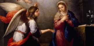 الملاك جبرايل يبشر العذراء مريم/أَلرُّوحُ القُدُسُ يَحِلُّ عَلَيْكِ، وقُدْرَةُ العَلِيِّ تُظَلِّلُكِ/The angel Gabriel Delivers the Godly Message To Virgin Mary