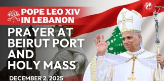 اليوم الثالث والأخير لزيارة قداسة البابا للبنان/فيديو زيارة دير الصليب، فيديو القداس الإلهي في مرفأ بيروت، فيديو لقاء البابا مع أهالي ضحايا جريمة تفجير المرفأ ونصوص تقارير وقائع اليوم الثالث من الزيارة/The third and final day Video Links & Reports of Pope’s visit to Lebanon